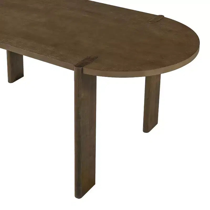 Ensemble de salle à manger 7 pièces avec table ovale et 6 chaises, grand ensemble de table de cuisine de 180 cm pour 6 personnes avec 6 chaises de salle à manger rembourrées, Noyer - Christopher Knight Home