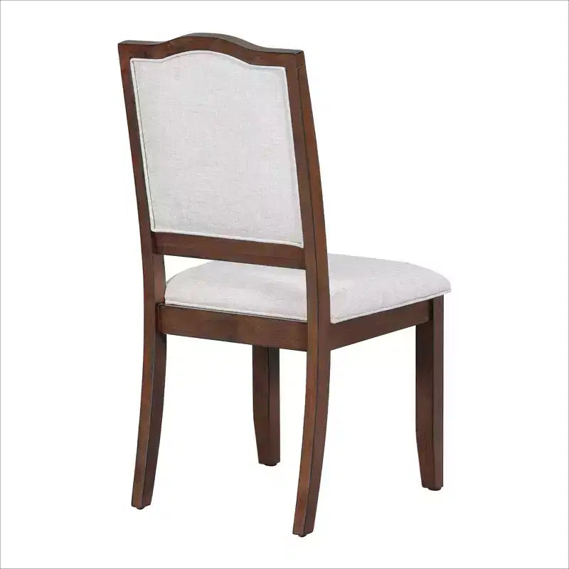 Lot de 4 chaises de salle à manger de style ferme avec dossier haut et assise rembourrée