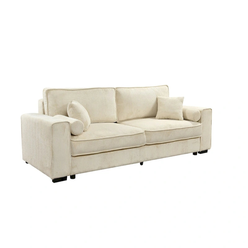 Roomfitters Grand canapé-lit avec rangement, mobilier de canapé moderne à 3 places, canapé rembourré pour petits espaces