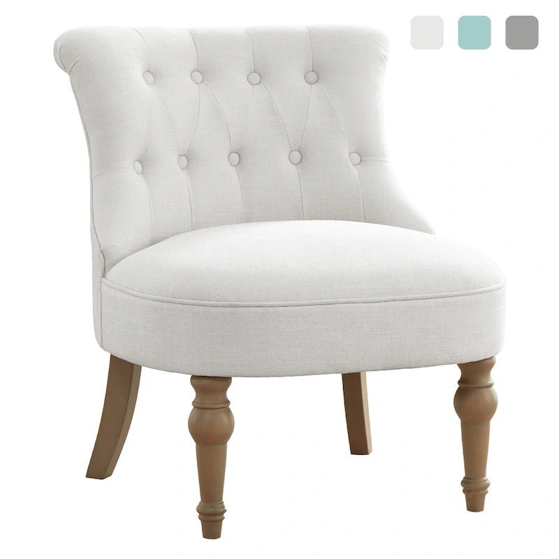 Fauteuil d'appoint confortable sans accoudoirs pour le salon