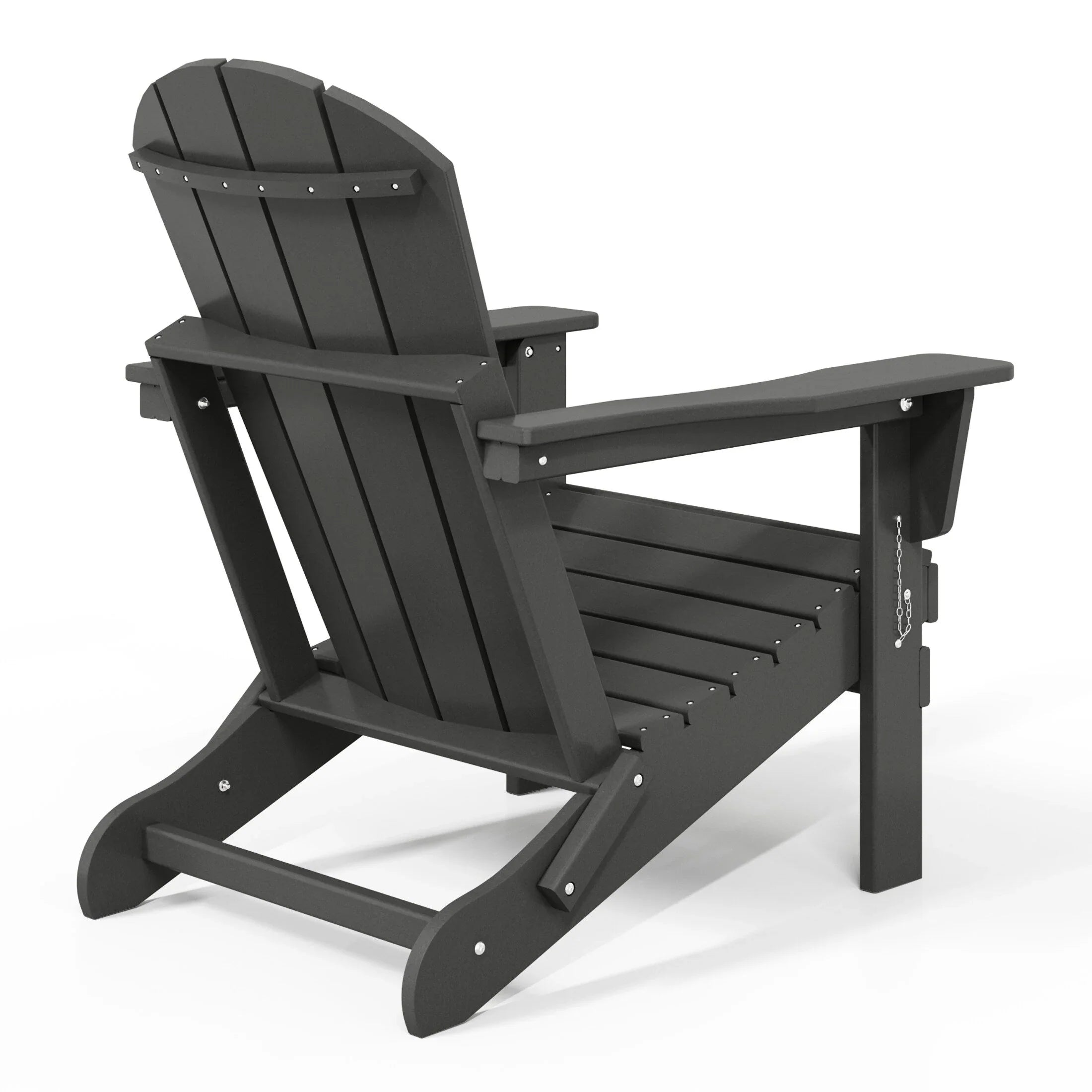 Chaise Adirondack pliante d'extérieur tout temps Polytrends Laguna résistante à la décoloration pour patio