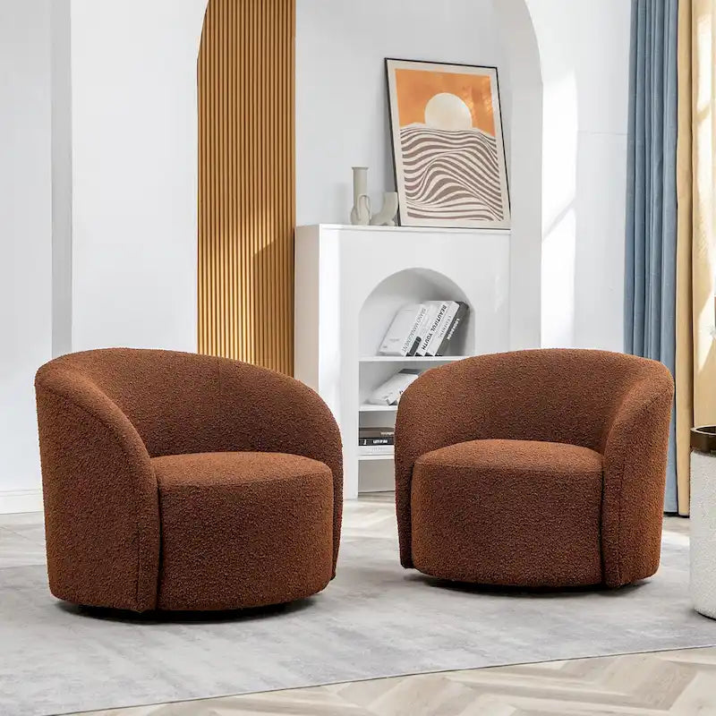 Fauteuil pivotant rembourré KINWELL de 86 cm de large (lot de 2)