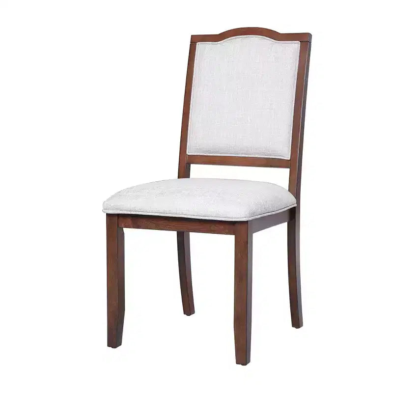 Lot de 4 chaises de salle à manger de style ferme avec dossier haut et assise rembourrée