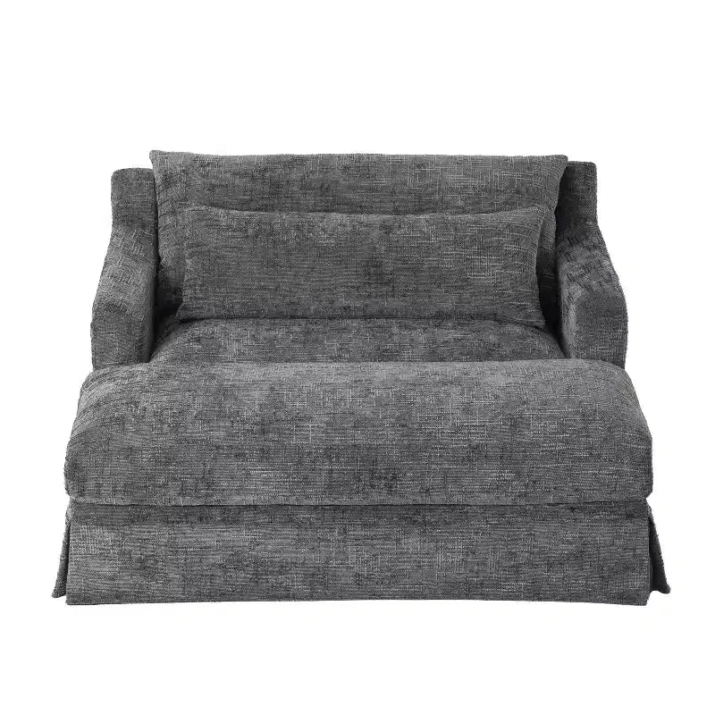 Fauteuil convertible très profond en chenille Polibi