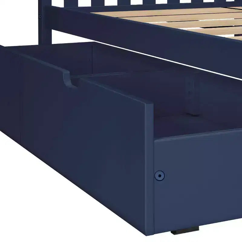 Lit superposé en bois massif pour enfants avec tiroirs de rangement