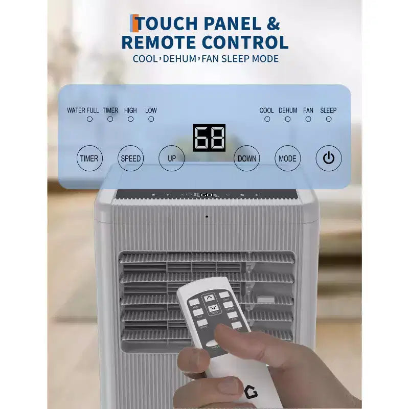 Climatiseur Portable, Flarhetoric 10000 BTU Climatisation/Ventilation/Déshumidification 3 EN 1, Unité AC Portable pour Pièce de 52 m², Unités pour Pièces à Faible Bruit