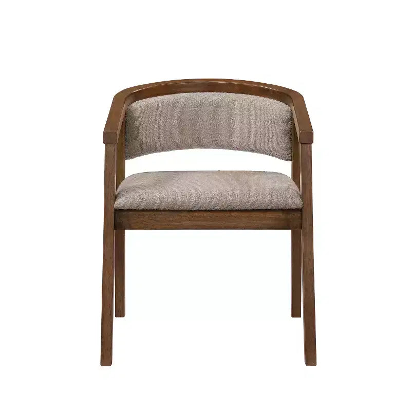 Ensemble de salle à manger Christopher Knight Home Simon 5 pièces en bois d'hévéa de style milieu de siècle avec chaises rembourrées en tissu bouclé