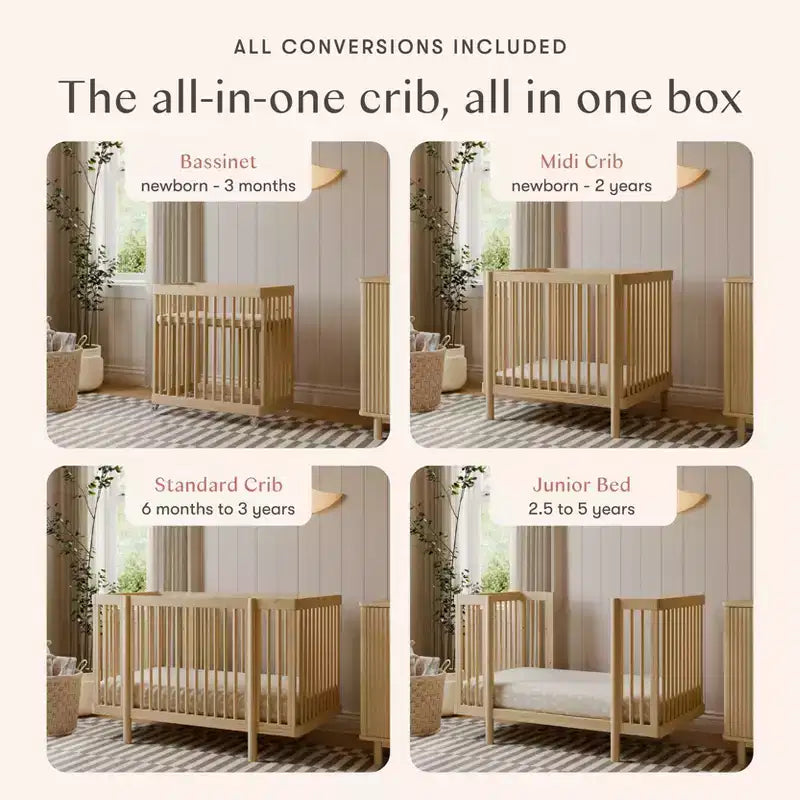 Lit de bébé convertible Babyletto Pogo 8-en-1 avec kits de conversion toutes étapes