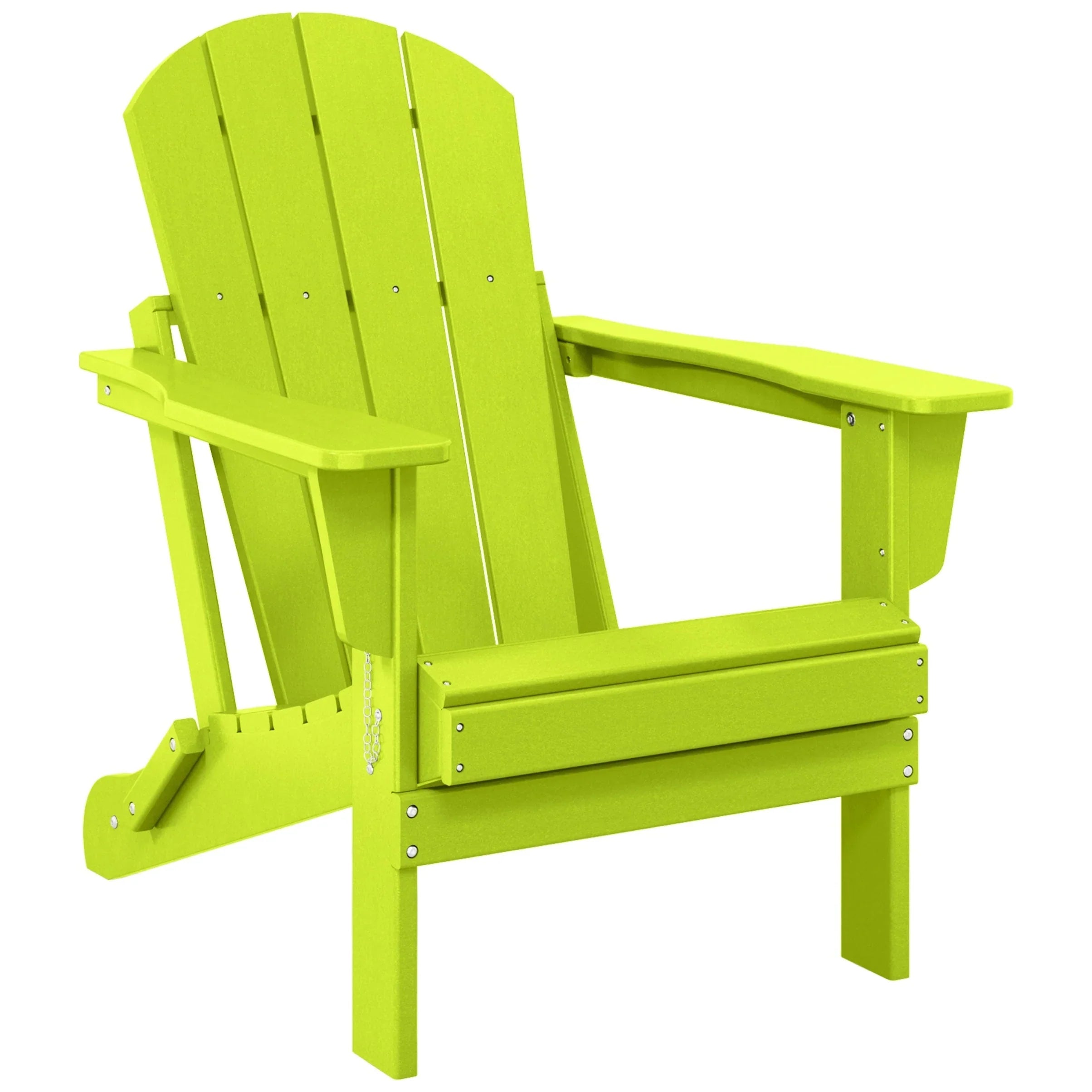 Chaise Adirondack pliante d'extérieur tout temps Polytrends Laguna résistante à la décoloration pour patio