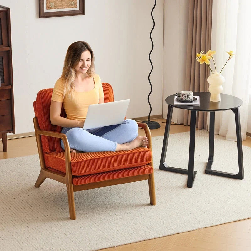 Fauteuil d'appoint rembourré Mid-Century Modern