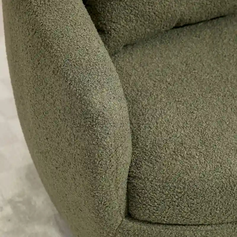 Fauteuil club pivotant rembourré avec rangement, chaise d'appoint moderne pour salon, chambre, bureau ou coin lecture