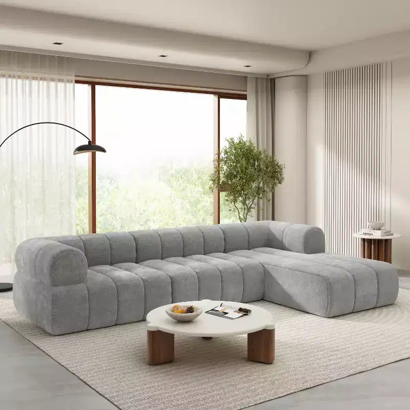 Canapé d'angle moderne Christopher Knight Home Keri 122 en mousse haute densité avec dossier bas