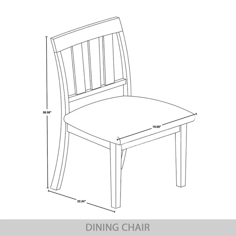 Ensemble de salle à manger classique 7 pièces en bois CraftPorch