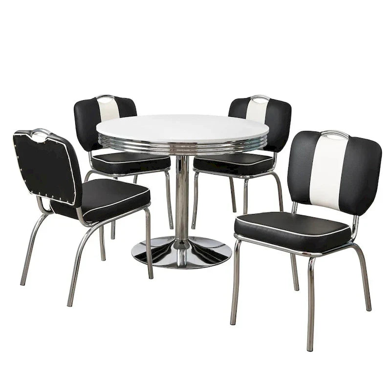Ensemble de salle à manger rétro 5 pièces Raleigh Simple Living