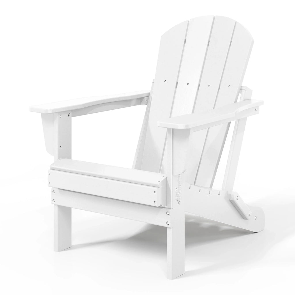 Chaise Adirondack pliante d'extérieur tout temps Polytrends Laguna résistante à la décoloration pour patio