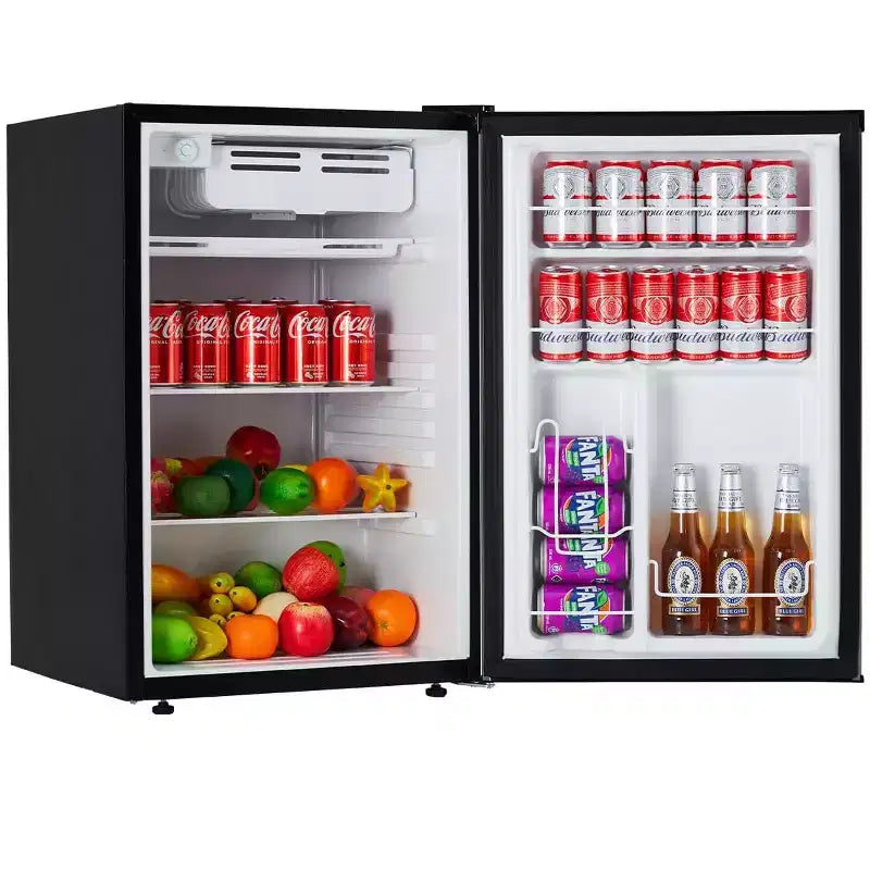 Mini-réfrigérateur de 127 litres avec congélateur, réfrigérateur compact avec porte réversible, thermostat réglable et économe en énergie, petit réfrigérateur