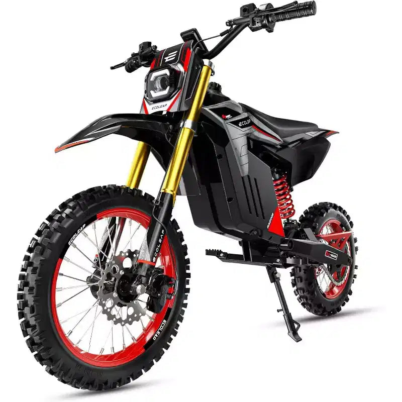 ECOLEAP Moto électrique tout-terrain 3500 W pour adolescents et adultes, 60 km/h, batterie 48 V 21 Ah, autonomie jusqu'à 88 km, 180 kg, 13 ans et plus