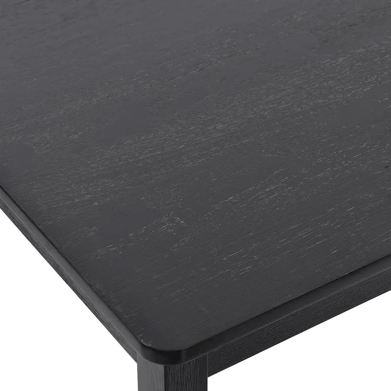 Ensembles de salle à manger 5 pièces en bois massif 47L (1 table + 4 chaises à dossier à lattes)
