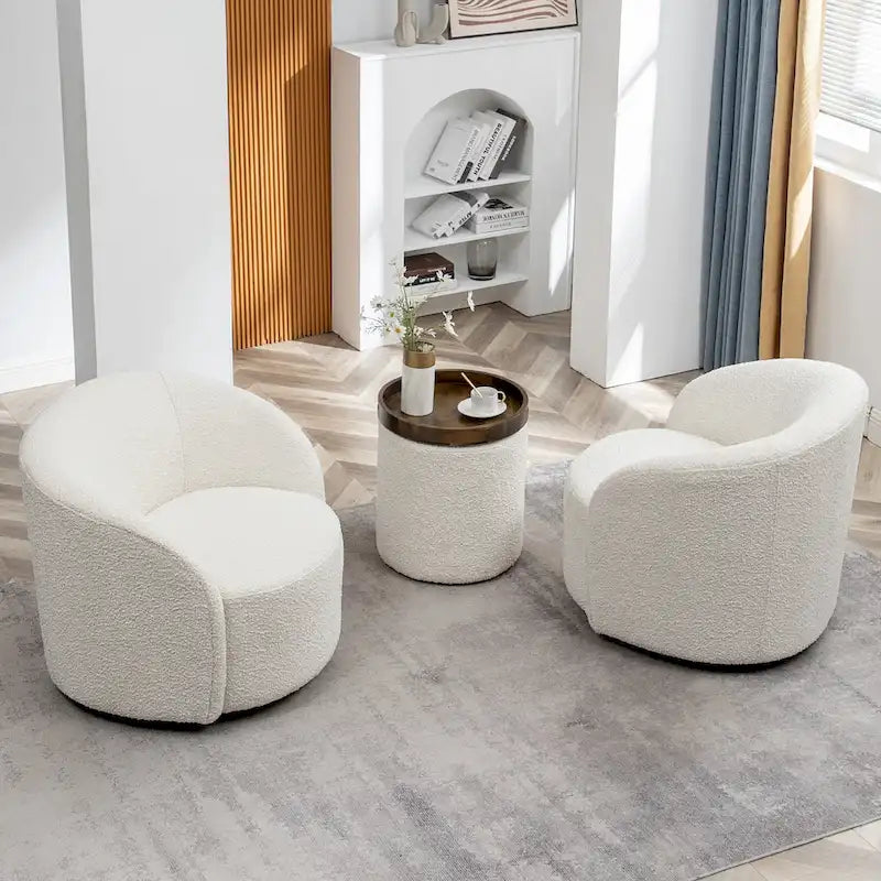Fauteuil pivotant rembourré KINWELL de 86 cm de large (lot de 2)
