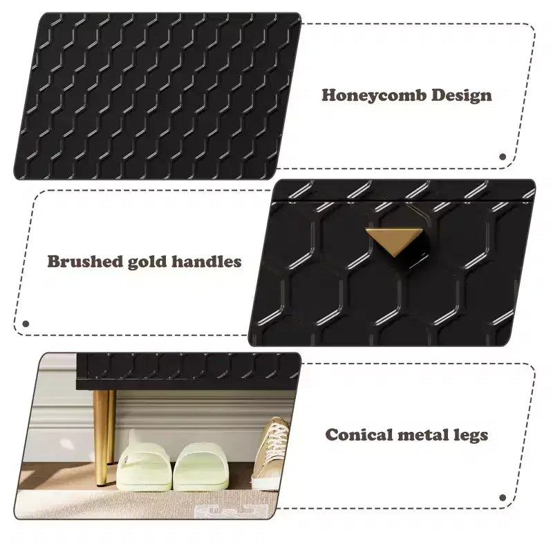 CLIHOME Meuble à chaussures d'entrée 24 paires, avec tiroirs basculants, étagère de rangement