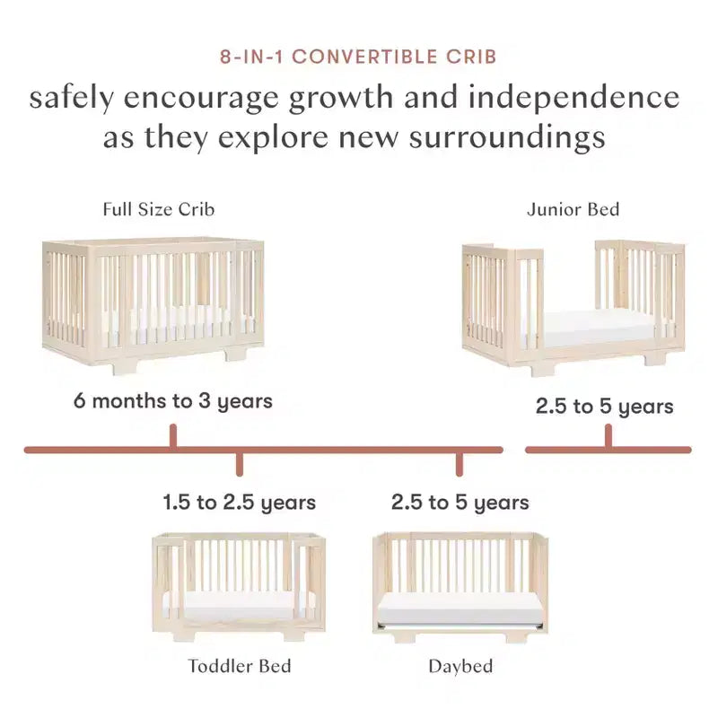 Lit de bébé convertible 8-en-1 Yuzu de Babyletto avec kits de conversion toutes étapes