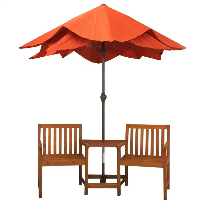 Northlight 70 Ensemble de patio extérieur avec table et chaises Jack et Jill en acacia - Marron