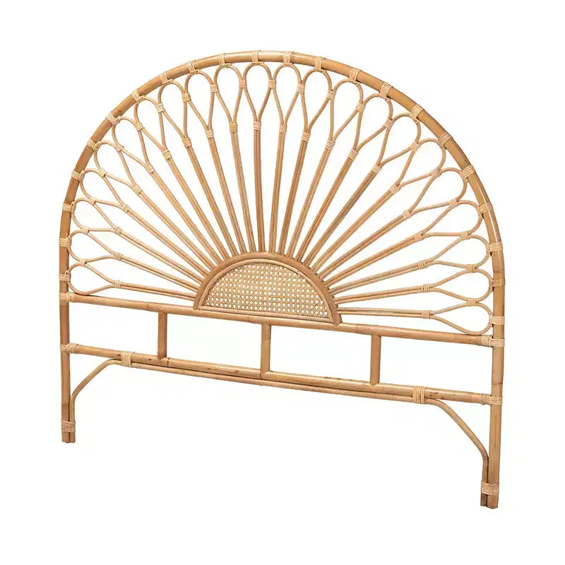 Tête de lit en rotin naturel, marron