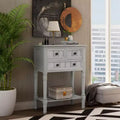 Console étroite de 60 cm avec 3 tiroirs et étagère, table d'appoint pour petite entrée ou salon