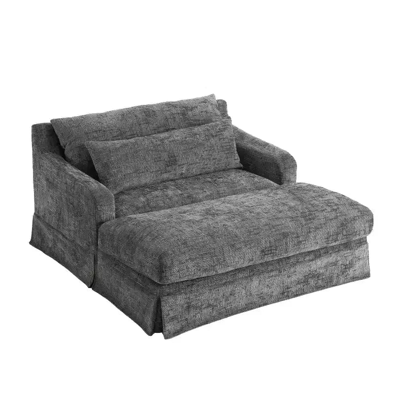 Fauteuil convertible très profond en chenille Polibi