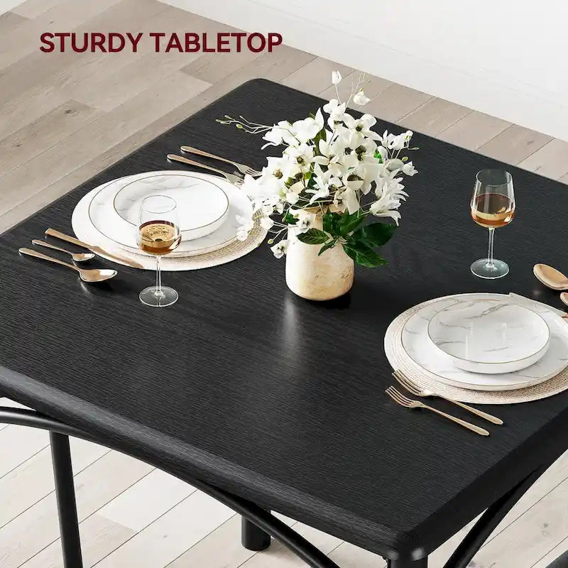 Ensemble table à manger et 2 chaises de cuisine rembourrées
