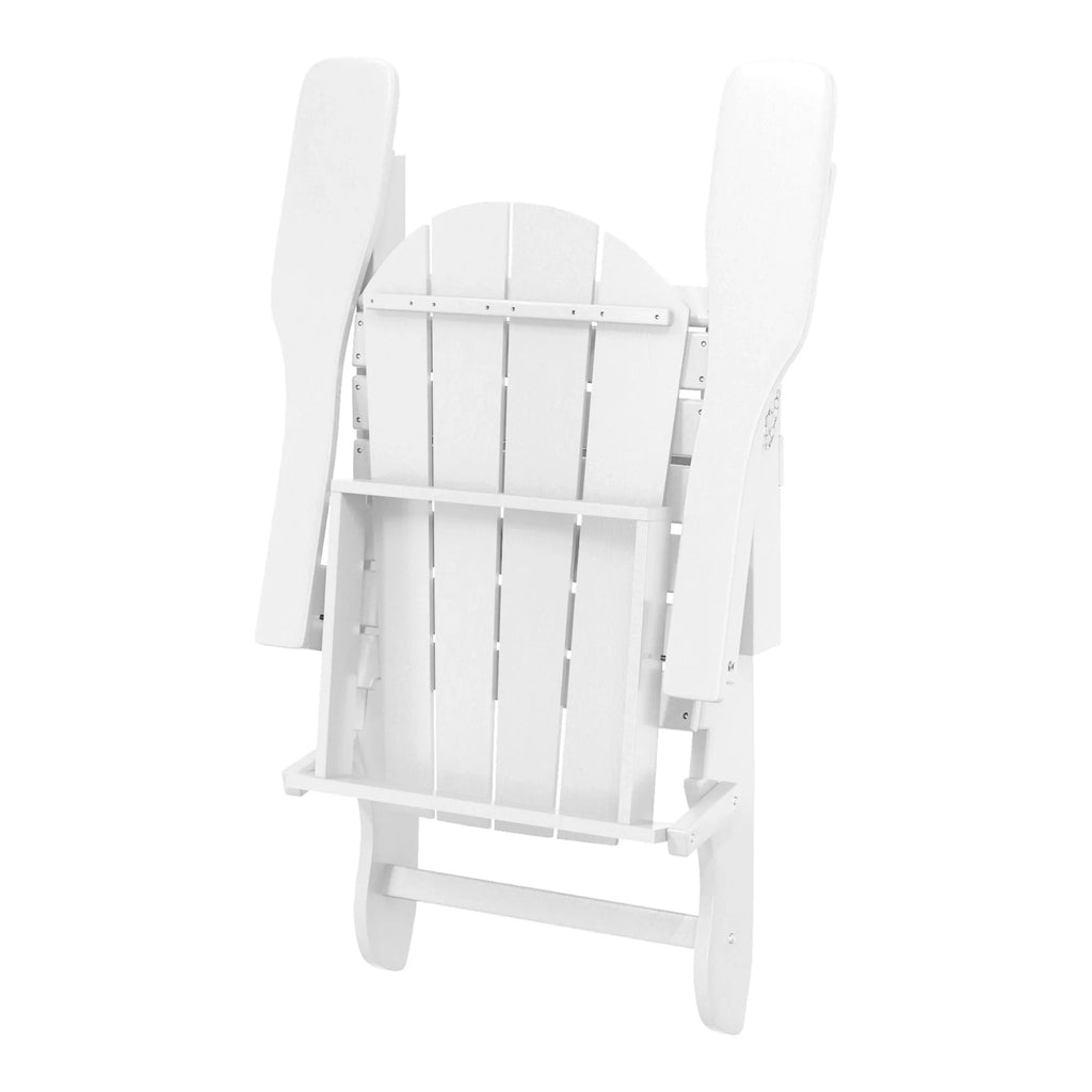 Chaise Adirondack pliante d'extérieur tout temps Polytrends Laguna résistante à la décoloration pour patio