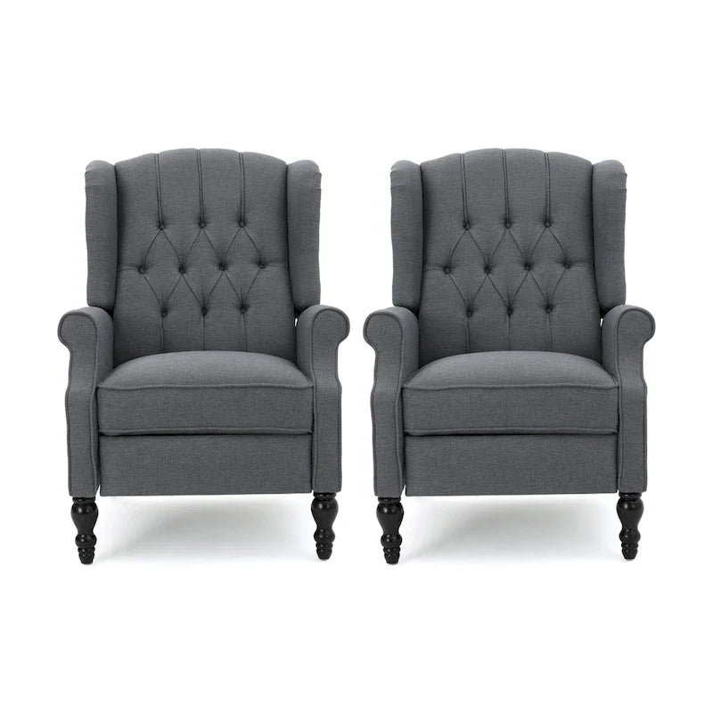 Fauteuils inclinables en tissu touffeté Walter (lot de 2) par Christopher Knight Home