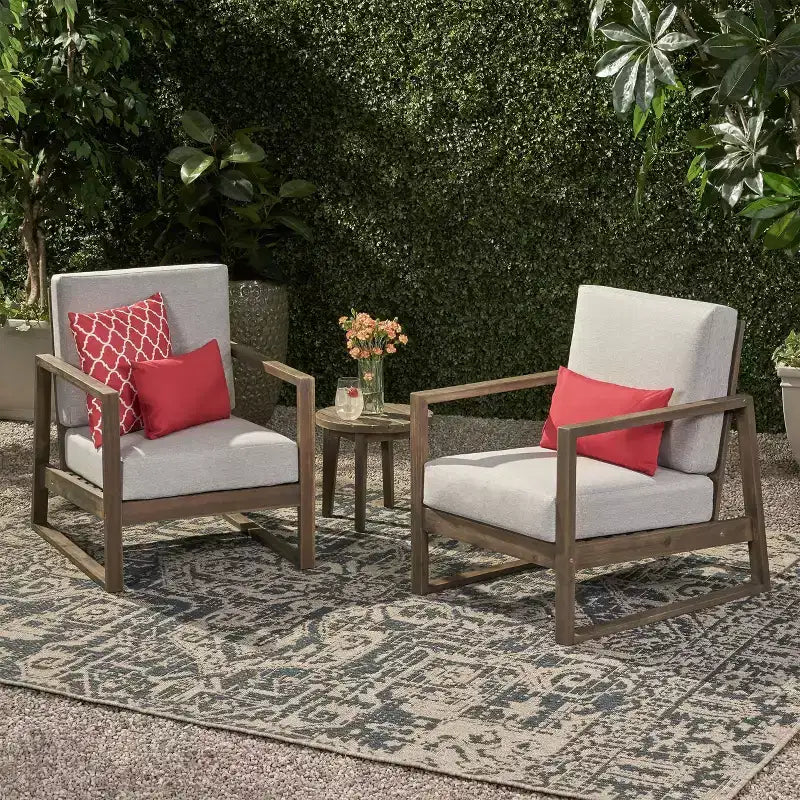 Fauteuil club belge 2 places en bois d'acacia - Christopher Knight Home