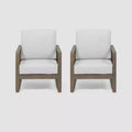 Belgian 2pk Acacia Wood Club Chair - Christopher Knight Home