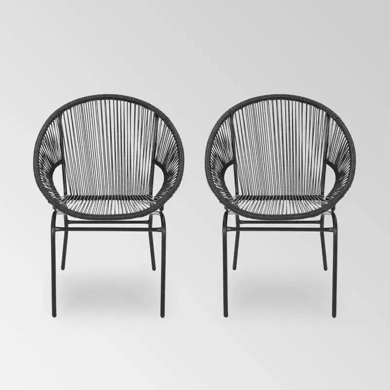 Nusa 2pk Faux Rattan Patio Club Chairs - Christopher Knight Home