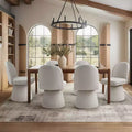 Lot de 6 chaises de salle à manger modernes sans accoudoirs, pivotantes à 360°, avec piétement tulipe, élégantes chaises d'appoint pour cuisine, salle à manger ou bureau - Panipeachy