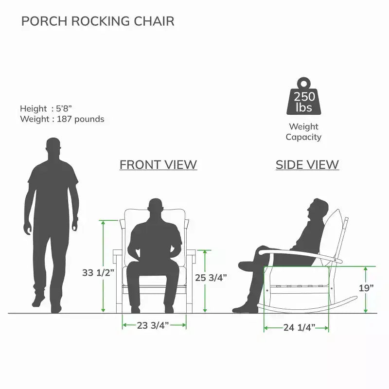 Fauteuil à bascule de patio en teck Amherst Sonoma Lane avec coussin à fermeture éclair et cadre