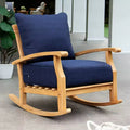 Sonoma Lane Amherst Teak Patio Rocking Chair with Zippered Cushion and Frame