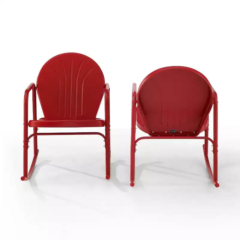 Lot de 2 fauteuils à bascule Griffith en métal - Crosley