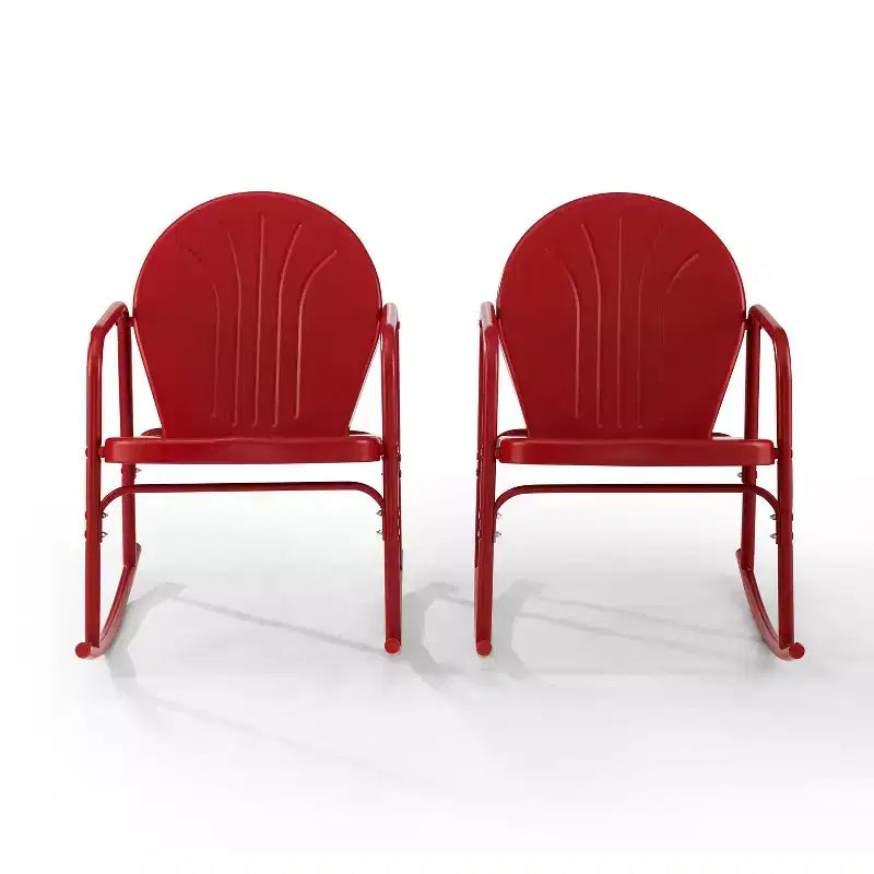 Lot de 2 fauteuils à bascule Griffith en métal - Crosley