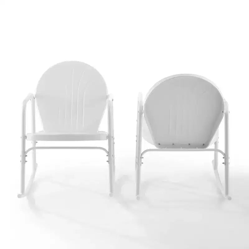 Lot de 2 fauteuils à bascule Griffith en métal - Crosley