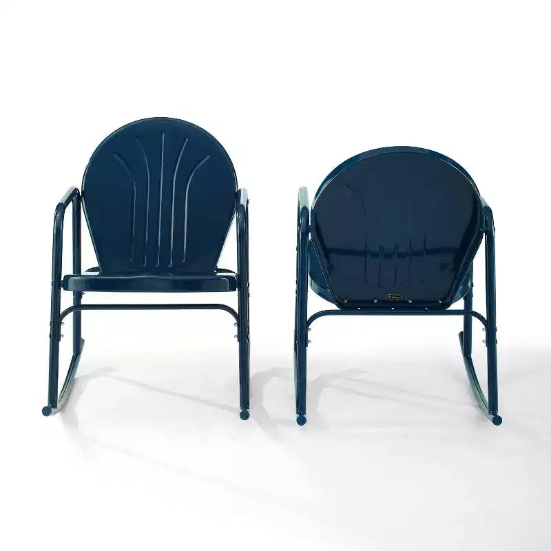 Lot de 2 fauteuils à bascule Griffith en métal - Crosley