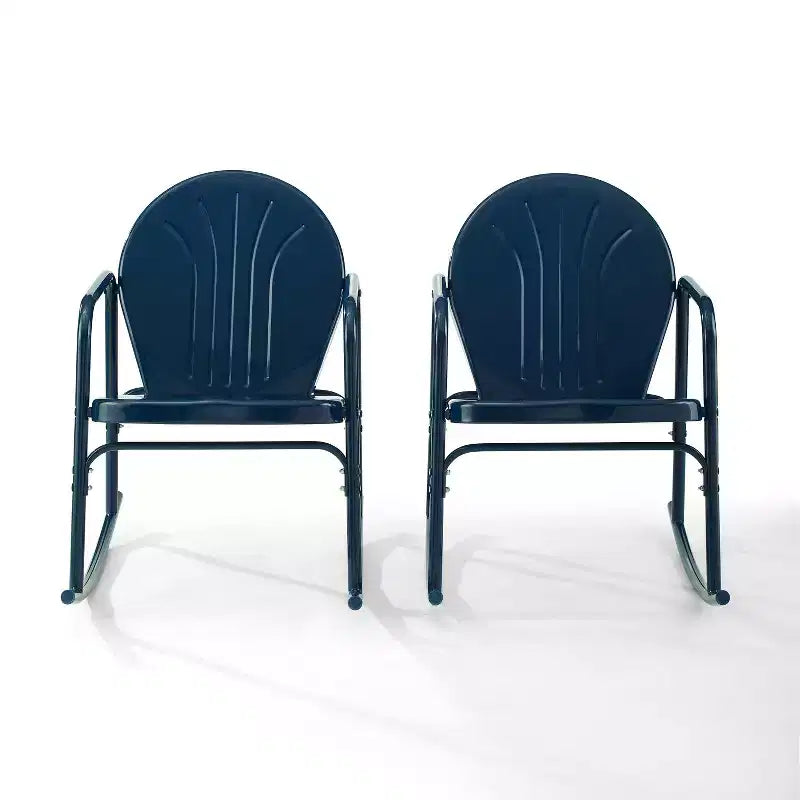Lot de 2 fauteuils à bascule Griffith en métal - Crosley