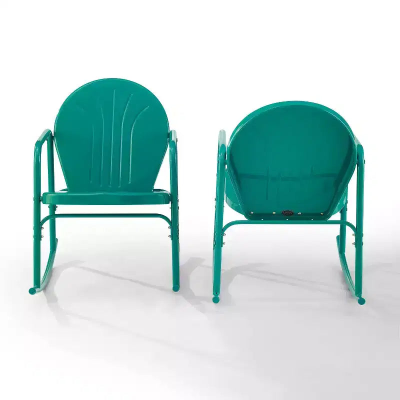 Lot de 2 fauteuils à bascule Griffith en métal - Crosley
