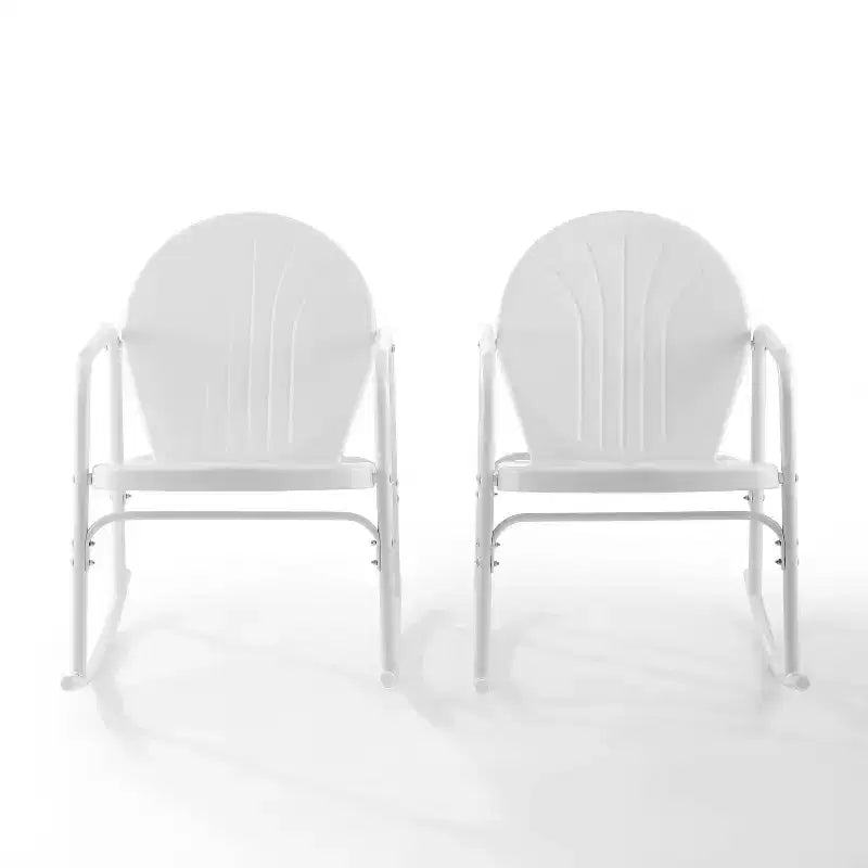 Lot de 2 fauteuils à bascule Griffith en métal - Crosley