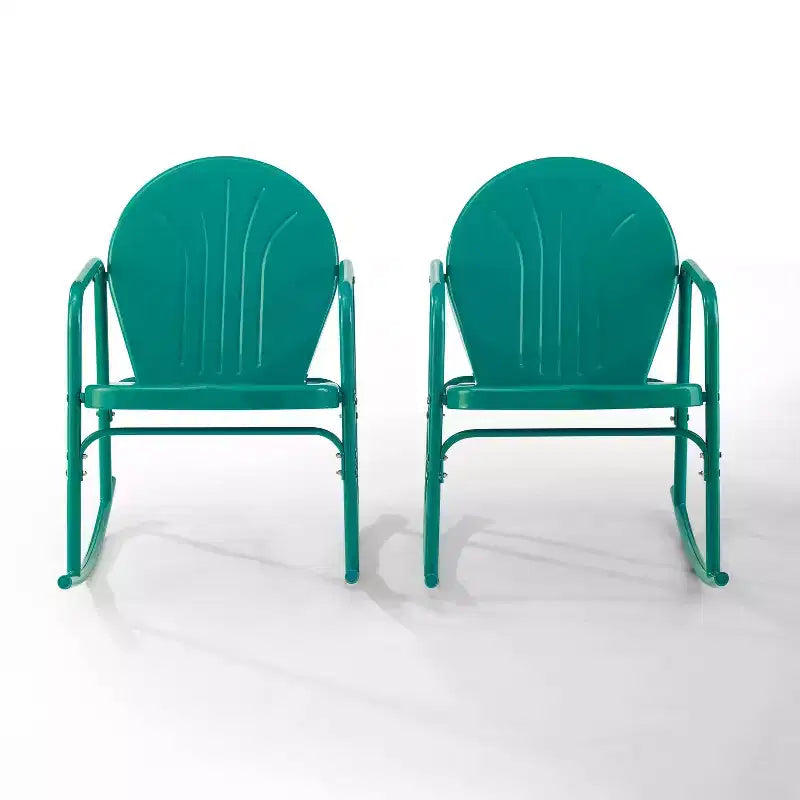 Lot de 2 fauteuils à bascule Griffith en métal - Crosley