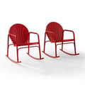Lot de 2 fauteuils à bascule Griffith en métal - Crosley