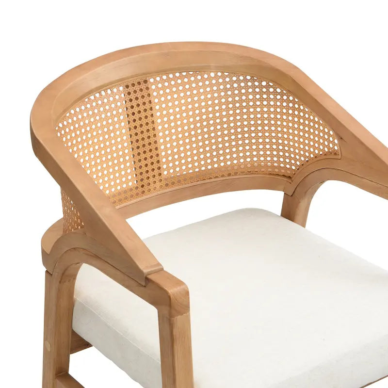 Christopher Knight Home - Chaise de salle à manger capitonnée en cannage (Lot de 2)