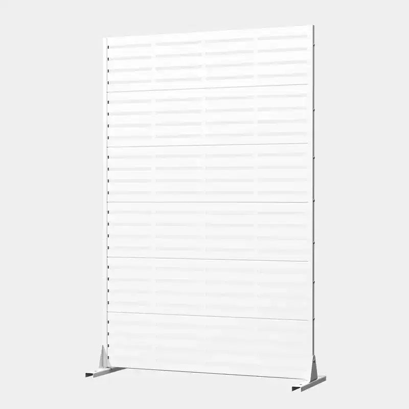 MAYEERTY 72x47 Écran de confidentialité extérieur naturel blanc, séparateur pliable naturel en 6 pièces pour jardin et cour arrière