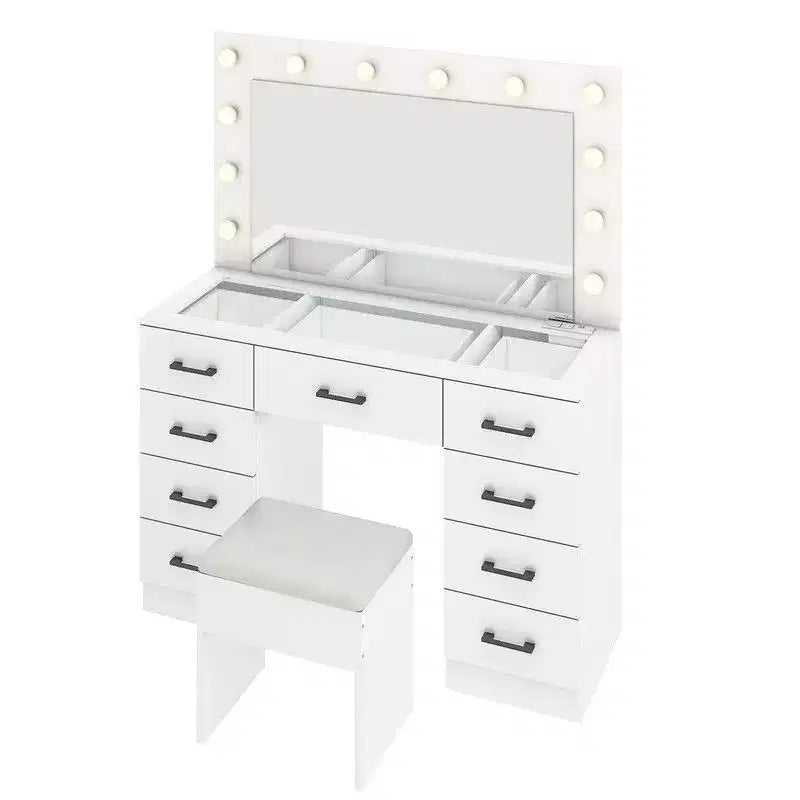 Ensemble de coiffeuse blanche